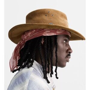 ZARA SUEDE LEATHER HAT, L NWT